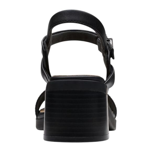 Clarks Women's Jaylan Ray Buckles Leather Sandals Black Size 8 1/2 W - Picture 4 of 6